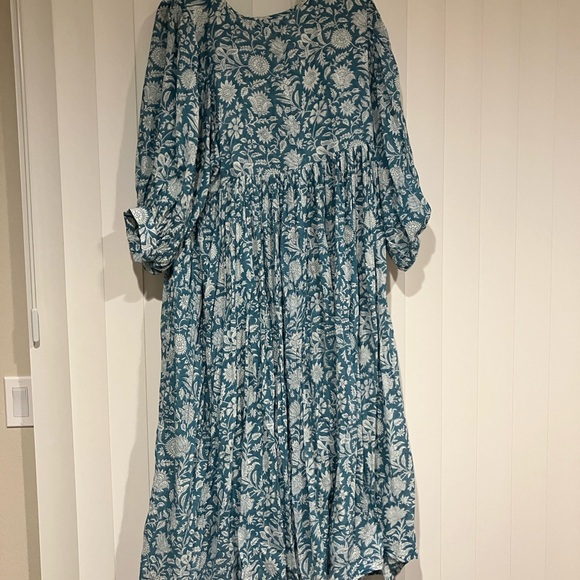Daughters of India Kyra Midi Dress in Ocean Blue - Picture 4 of 6
